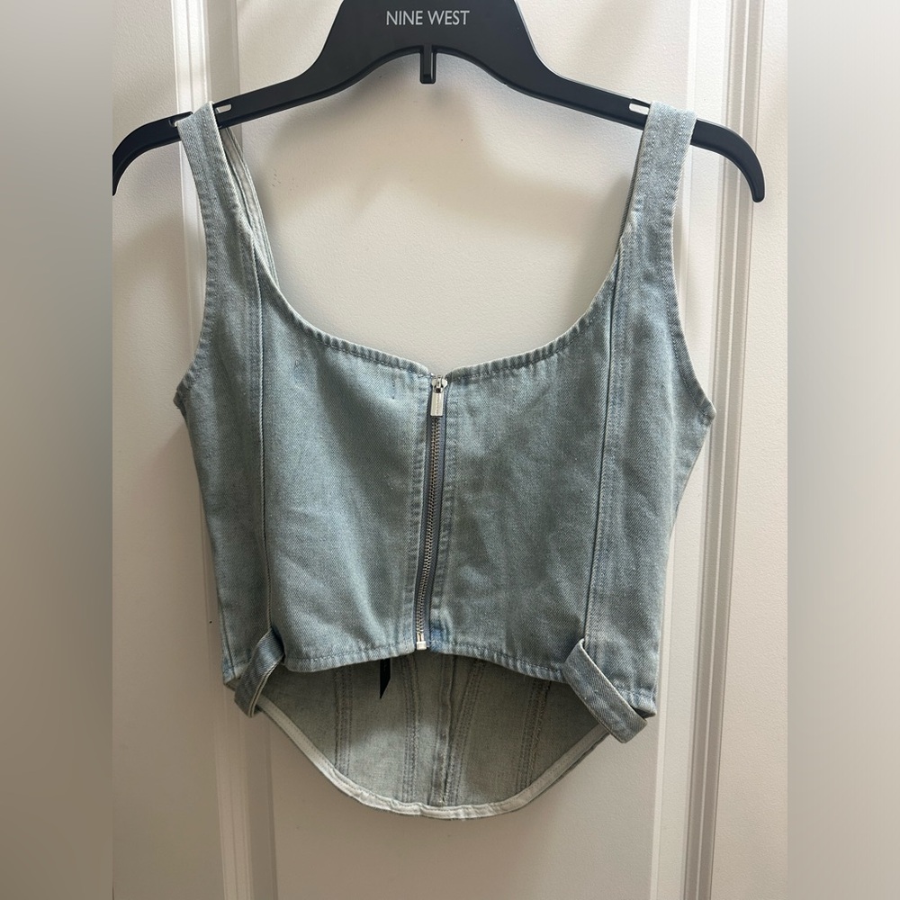 Denim crop top